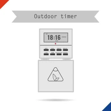 Outdoor timer for phyto light Stock Illustration