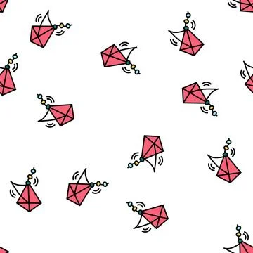 Outdoor toys vector seamless pattern イラスト素材