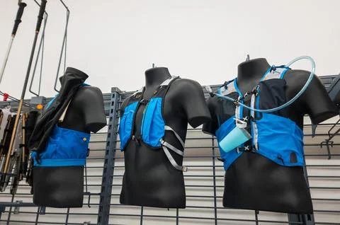 Outdoor trail running backpack Stock Photos