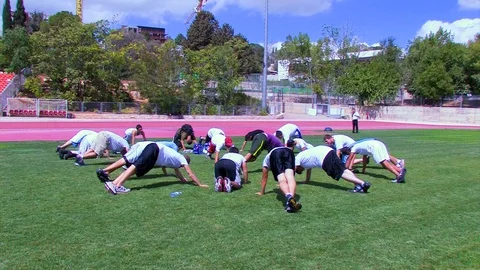 Outdoor training 07 Stock Footage 89481819