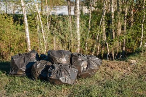Outdoor Trash Bin Overflowing Garbage Cigarette Butts Stock Photos