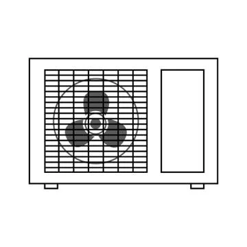 Outdoor vector Air conditioner Stock Illustration