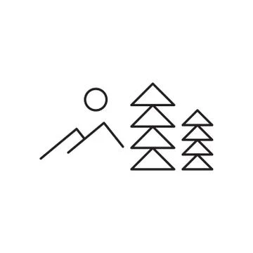 Outdoor vector icon design template Stock Illustration