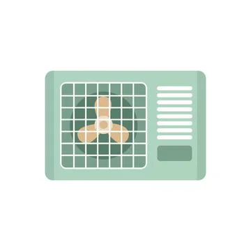 Outdoor ventilation icon flat isolated Stock Illustration