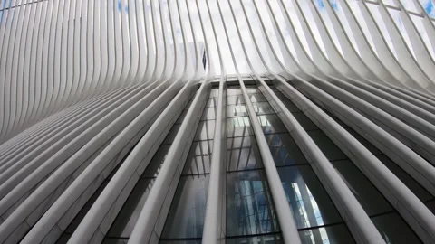 Outdoor view of Oculus, World Trade Center Transportation Hub designed by San Video stock 325629842