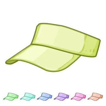 Outdoor visor cap cartoon vector graphic Stock Illustration