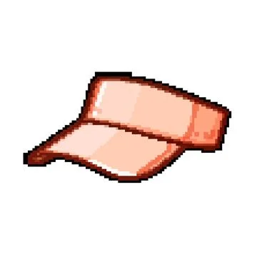 Outdoor visor cap pixel art vector illustration Stock Illustration