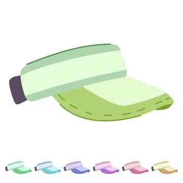 Outdoor visor cap vector cartoon graphic Stock Illustration