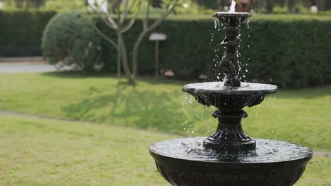 Outdoor water fountain Stock Footage 127365953