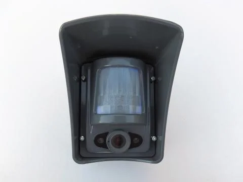 Outdoor Wireless motion detector with  Motion Activated Camera 스톡 사진