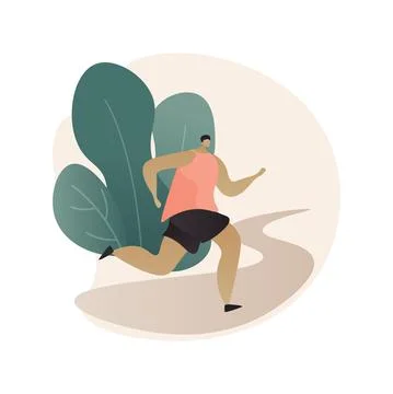 Outdoor workout abstract concept vector illustration. 스톡 일러스트