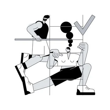 Outdoor workout abstract concept vector illustration. Stock Illustration