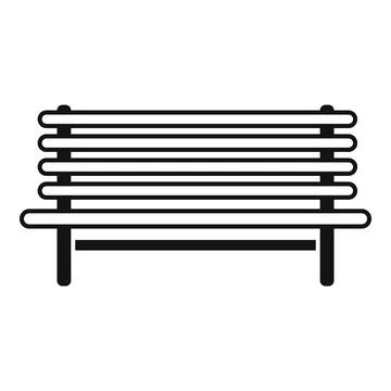 Outdoor yard bench icon simple vector. Park plan Illustrazione stock