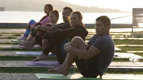 Outdoor Yoga 11 Stock Footage 45997112