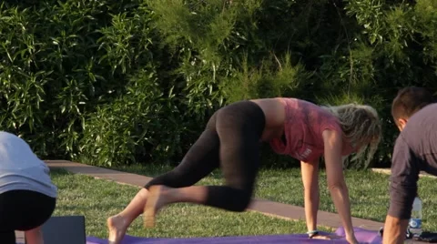 Outdoor Yoga 9 Stock Footage 46382003