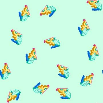 Outdoor yoga spring isometric icon seamless pattern Stock Illustration