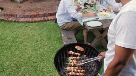 Outdoors cooking fire Stock Footage 58282317