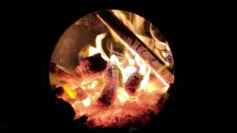 Outdoors Fire Pit 4K Video Stock Footage 313461247