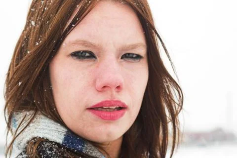 Outdoors in a snowfall Stock Photos