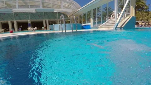 Outdoors Swimming Pool Bubbles Stock-Footage 88170681