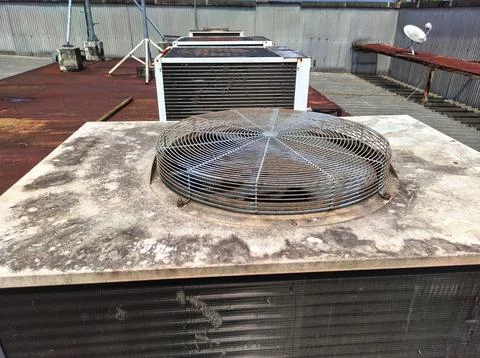 Outdoors unit on the rooftop Stock Photos