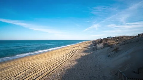 Outer Banks Beach Sunset Timelapse Stock Footage 329079425