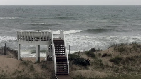 Outer Banks Ocean Waves Timelapse Video stock 41455147
