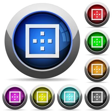 Outer borders round glossy buttons Illustrazione stock
