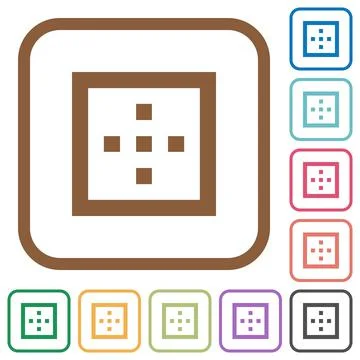 Outer borders simple icons Stock Illustration