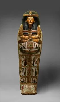 Outer Coffin of the Singer of Amun-Re, Henettawy ca. 1000945 B.C. Third Int.. Stock Photos
