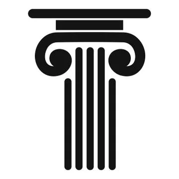 Outer column icon, simple style. Stock Illustration