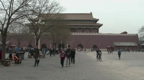 Outer Courtyard of Forbidden City 2 Stock Footage 67164876