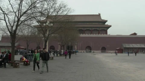 Outer Courtyard of Forbidden City Stock Footage 67165568
