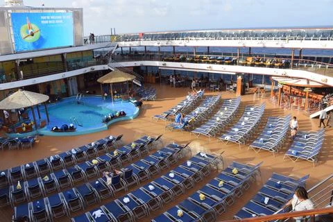 Outer deck of a cruise Stock-Fotos