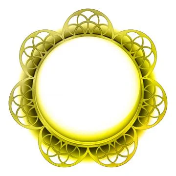 Outer decorated golden metallic vector frame illustration イラスト素材