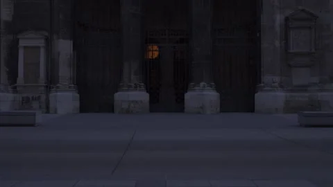 Outer facade of St. Stephen's Cathedral Stock Footage 153116594