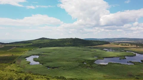 The outer lake of Tihany, Hungary Stock Footage 150579507