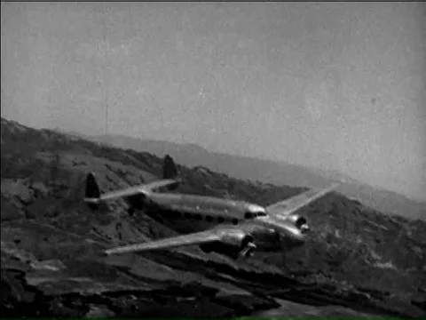 The outer part of an airplane wing is built and inspected inside a Lockheedƒ Video stock 75300940