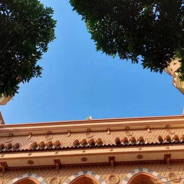 Outer side of the mosque's wall ornaments Stock Photos
