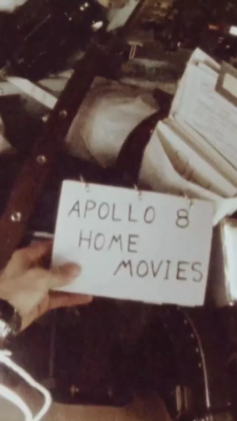 OUTER SPACE - 1968 - Apollo 8 astronauts Frank Borman and Bill Anders Stock Footage 342645480