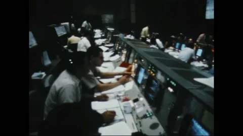 OUTER SPACE - 1969 - The Apollo 11 command module docks with the lunar module in Video stock 316296765