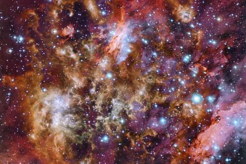 Outer space art. Starfield. Elements of this image furnished by NASA. 写真素材