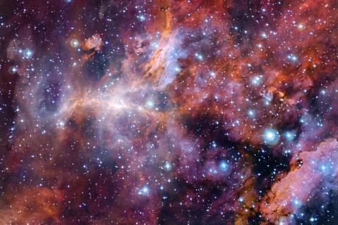Outer space art. Starfield. Elements of this image furnished by NASA. Foto stock