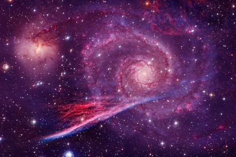 Outer space art. Starfield. Elements of this image furnished by NASA. Foto stock