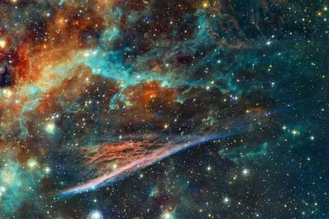 Outer space art. Starfield. Elements of this image furnished by NASA. Stock Photos