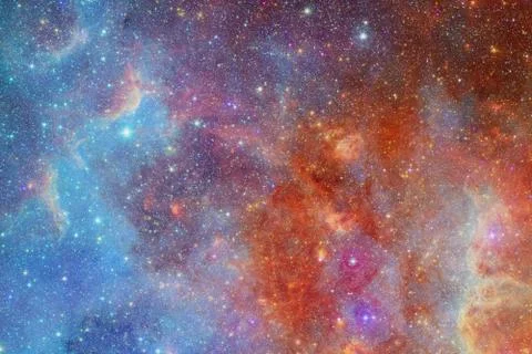 Outer space art. Starfield. Elements of this image furnished by NASA. Stock Photos