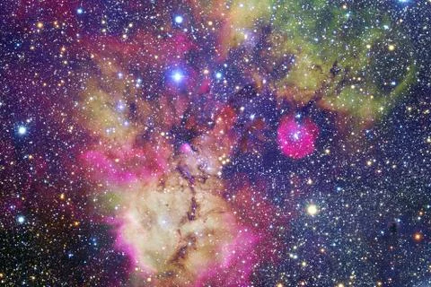 Outer space art. Starfield. Elements of this image furnished by NASA. Stock Photos