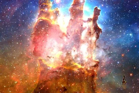 Outer space art. Starfield. Elements of this image furnished by NASA. Foto stock