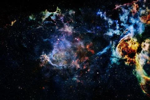 Outer space art. Starfield. Elements of this image furnished by NASA. Foto stock