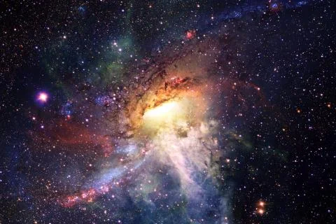 Outer space art. Starfield. Elements of this image furnished by NASA. Stock Photos